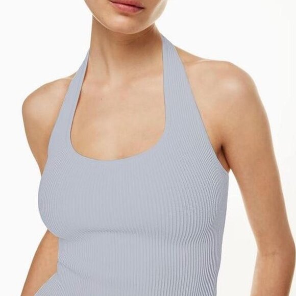Aritzia Blue Babaton ribbed halter tank Size M - Picture 1 of 4